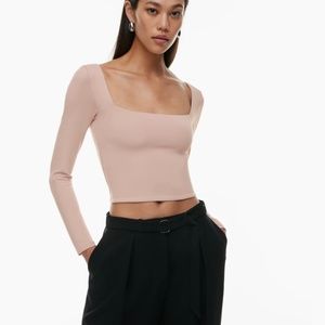 NWT Aritizia Babaton Square Neck contour long sleeve